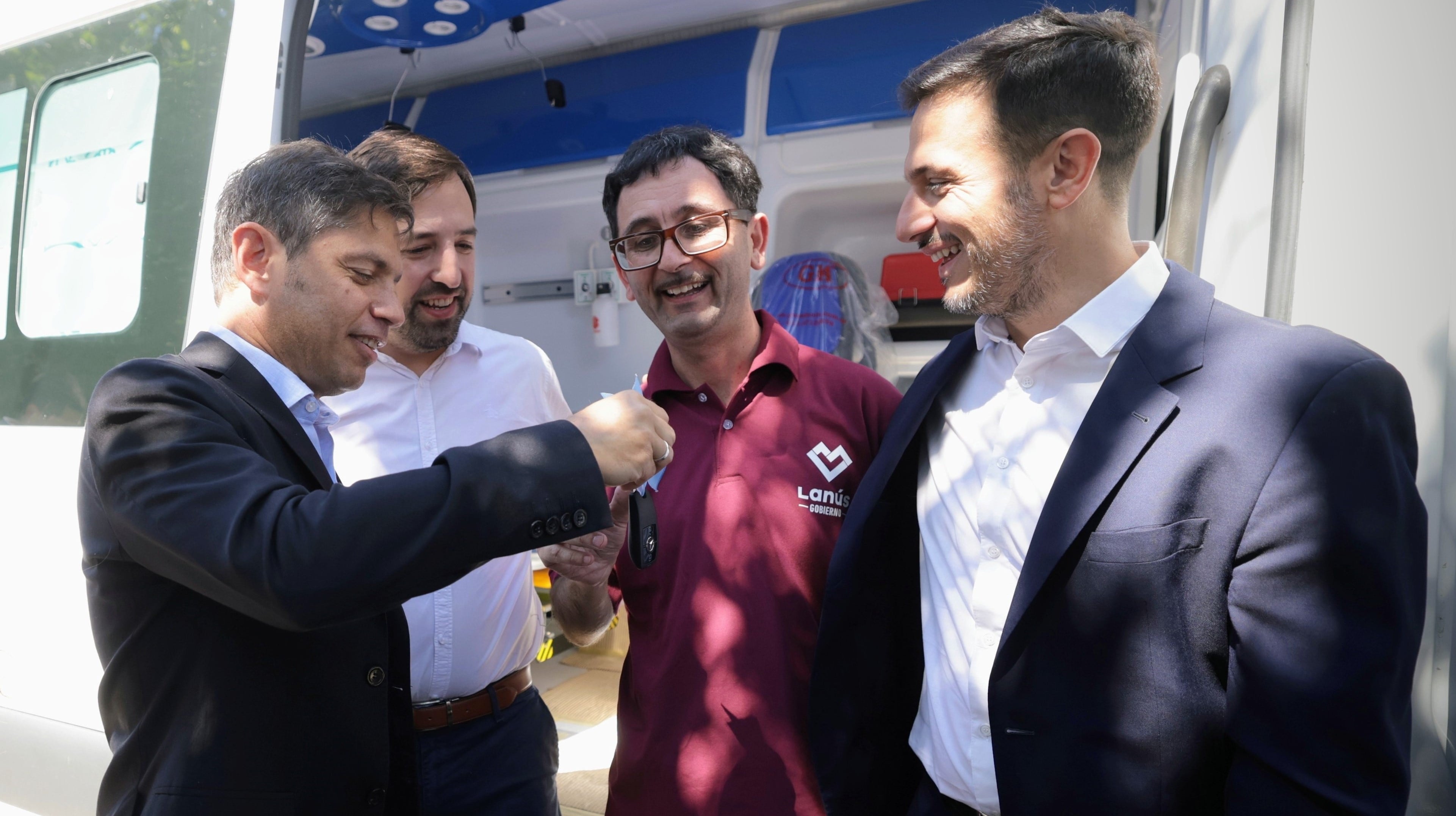 Axel Kicillof, Nicolas Kreplak y Julián Álvarez. 