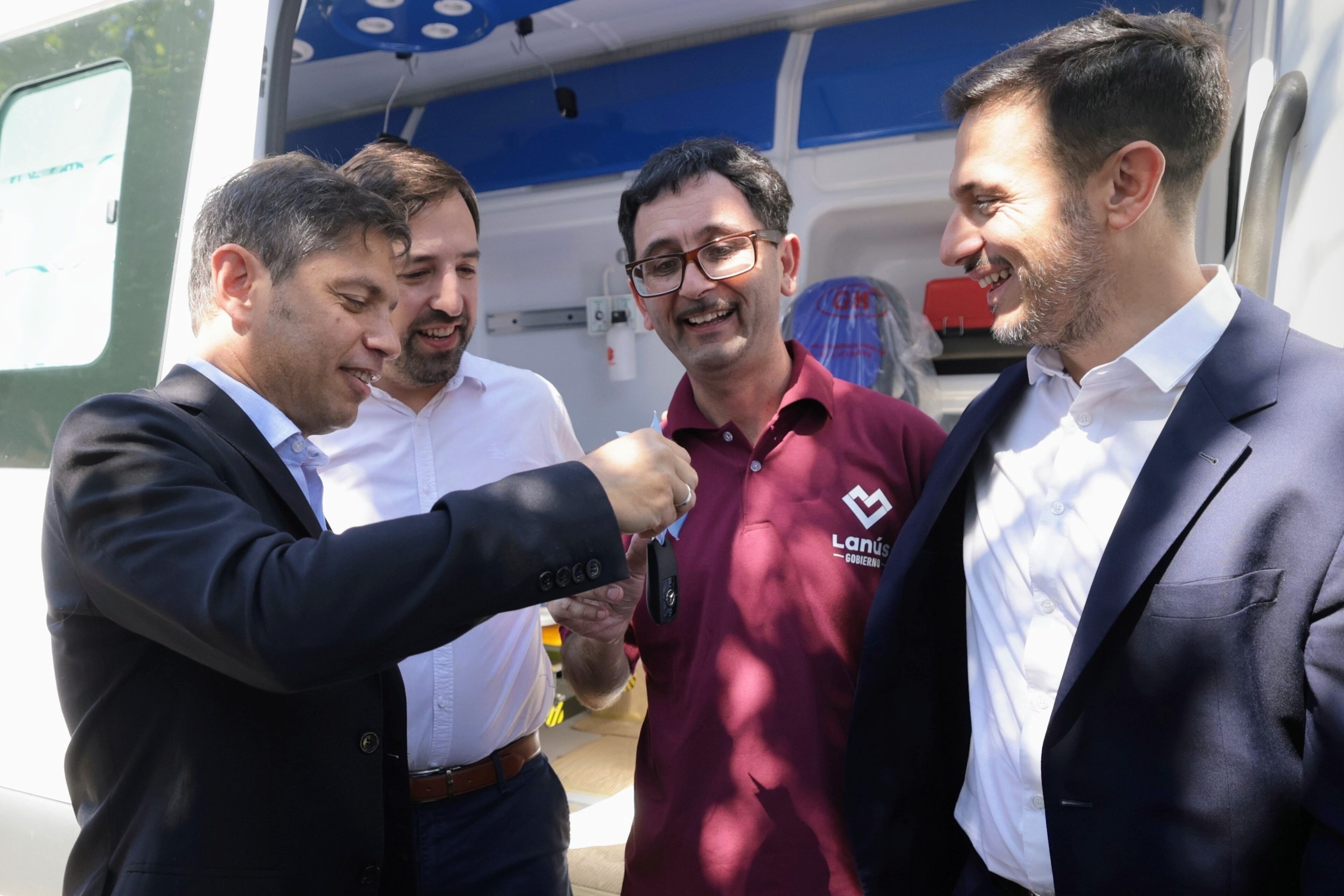 Axel Kicillof, Nicolas Kreplak y Julián Álvarez.