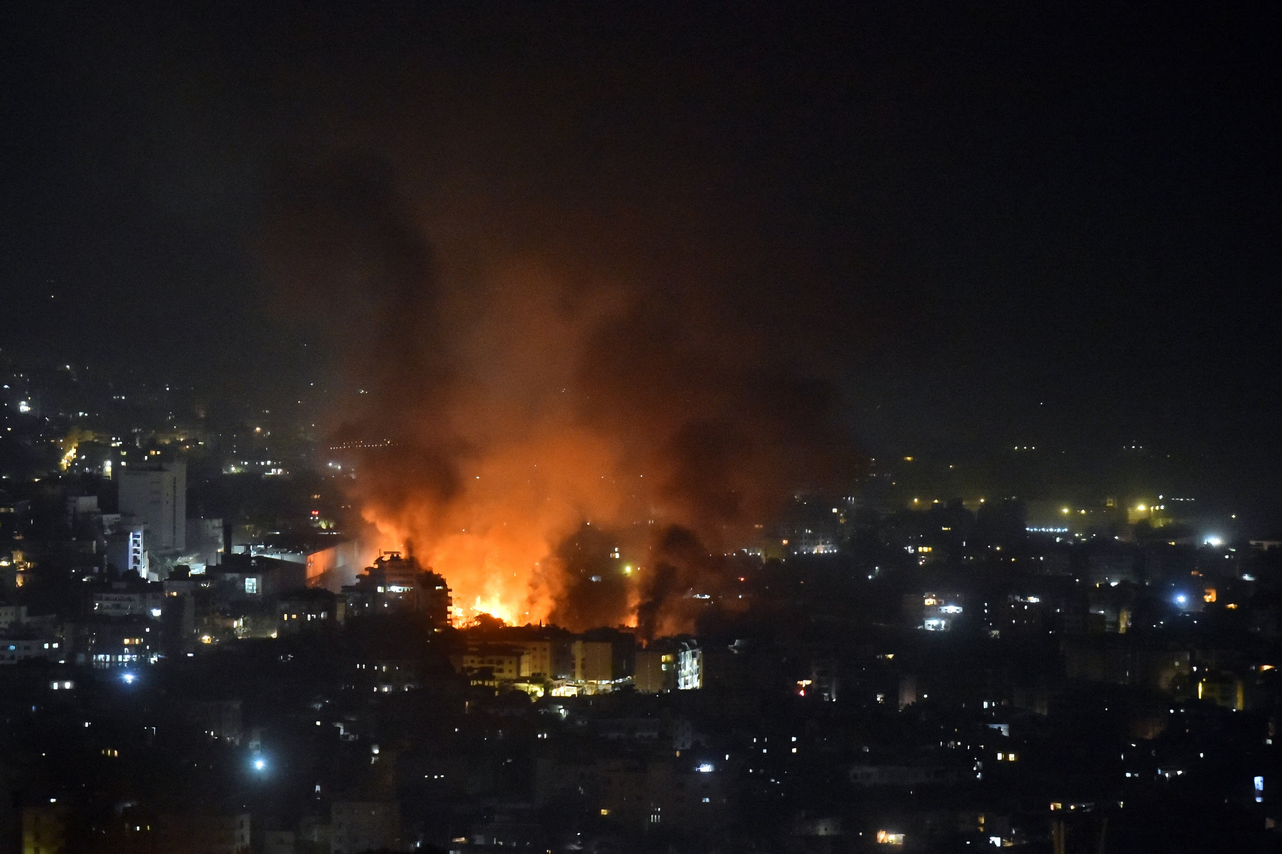 El bombardeo israelí en un suburbio al sur de Beirut produjo lamuerte de Nasralá.