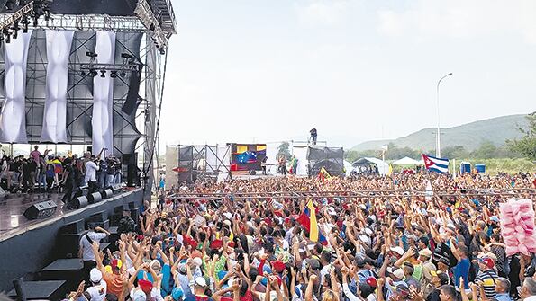 Con música del grupo venezolano Yugular arrancó ayer el concierto chavista.