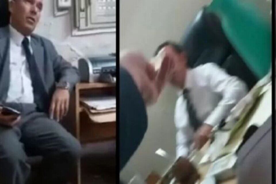 Imagenes de Morales y Da Prá durante el cobro de la coima.