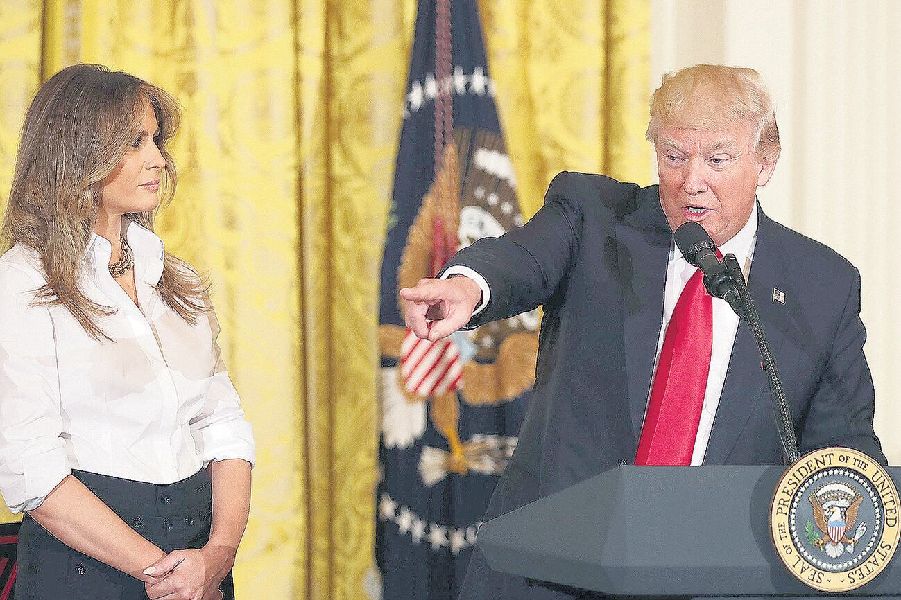 Melania y Donald Trump celebraron ayer en la Casa Blanca el Día de la Madre en Estados Unidos.