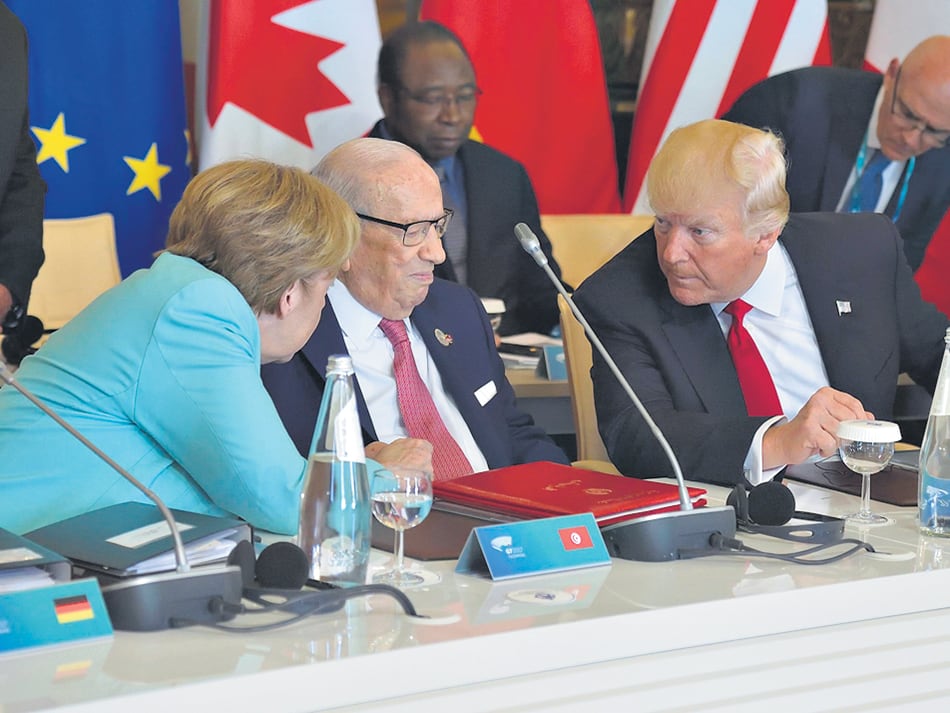 Trump y Merkel participaron de las cumbres de la OTAN y el G-7.