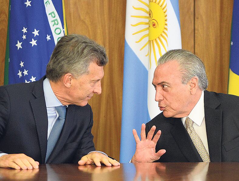 La de Macri fue la primera visita de Estado que Temer recibió en los nueve meses que lleva como presidente de Brasil.