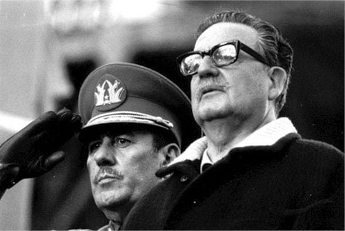 El general Prats junto a Salvador Allende, a quien se mantuvo leal frente el golpe del 11 de septiembre de 1973.