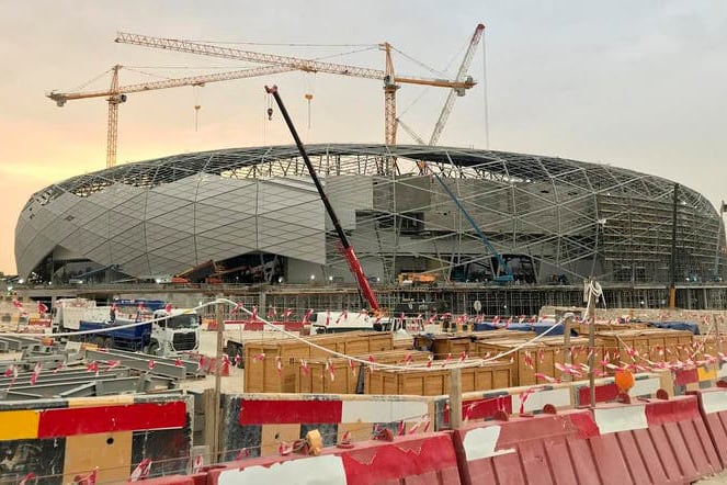 El Education City Stadium, donde Liverpool jugará la semifinal del Mundial de Clubes. Ahí murió un obrero por el calor.
