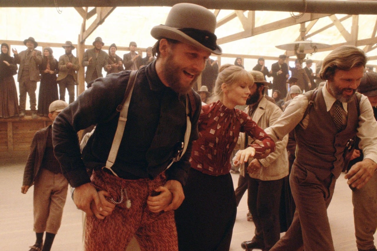 Jeff Bridges, Isabelle Huppert y Kris Kristofferson, tres de los actores que confluyeron en una película que marcó a Hollywood. 