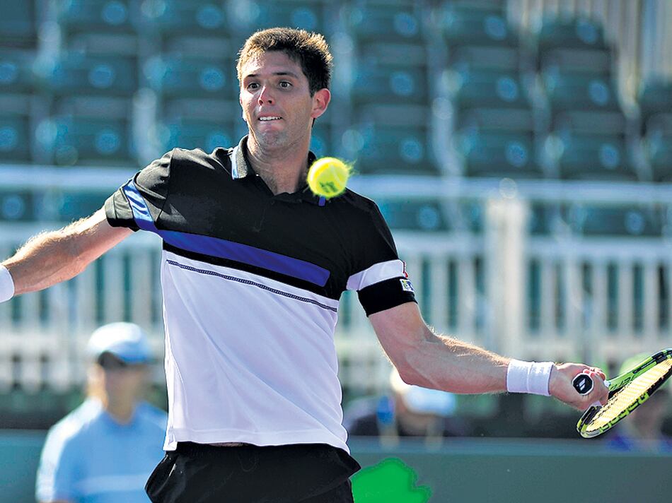 “Estoy contento por la evolución que estoy teniendo en estas canchas”, dijo Delbonis.