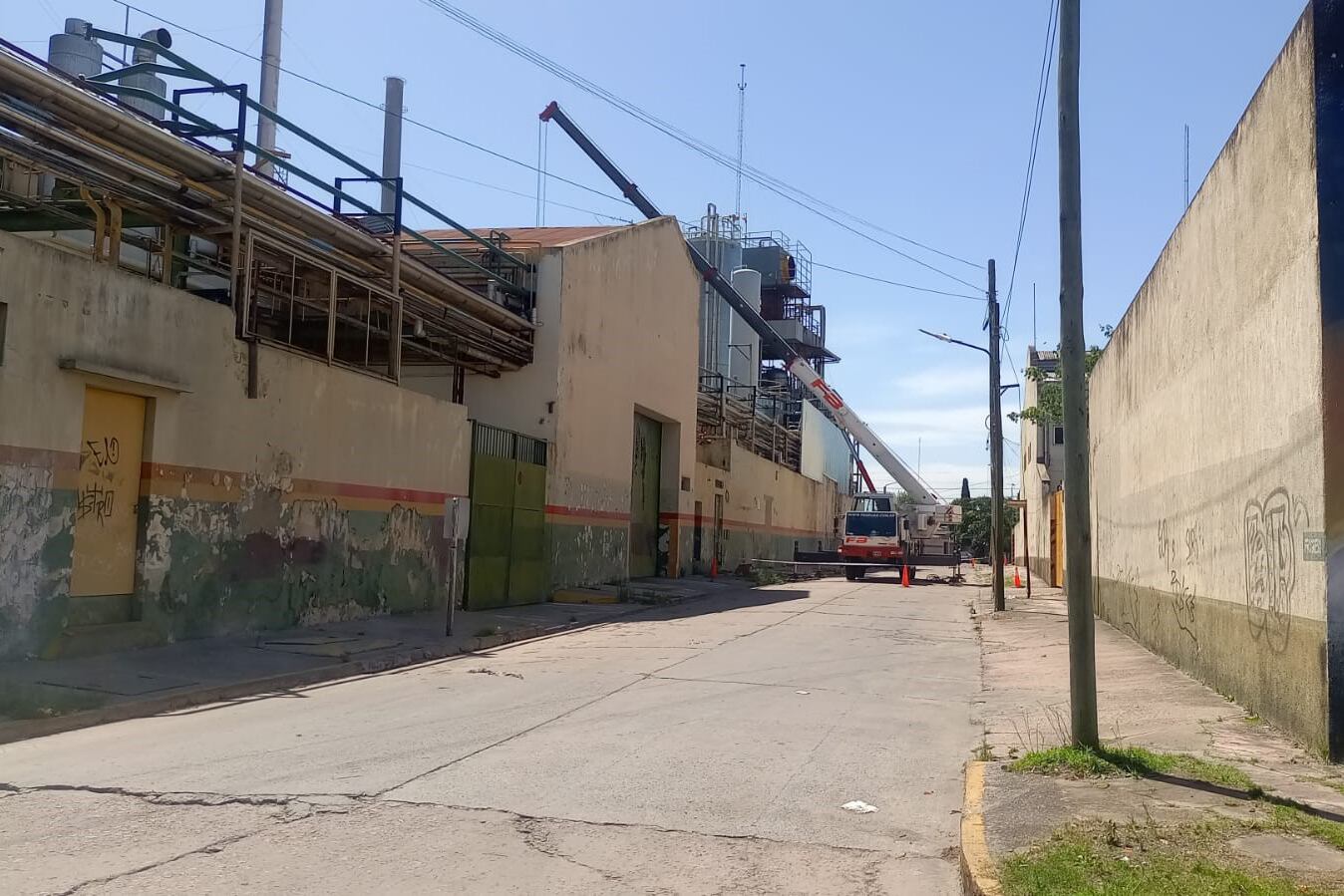 Las calles de ingreso a la planta de Dánica estarán vacías.