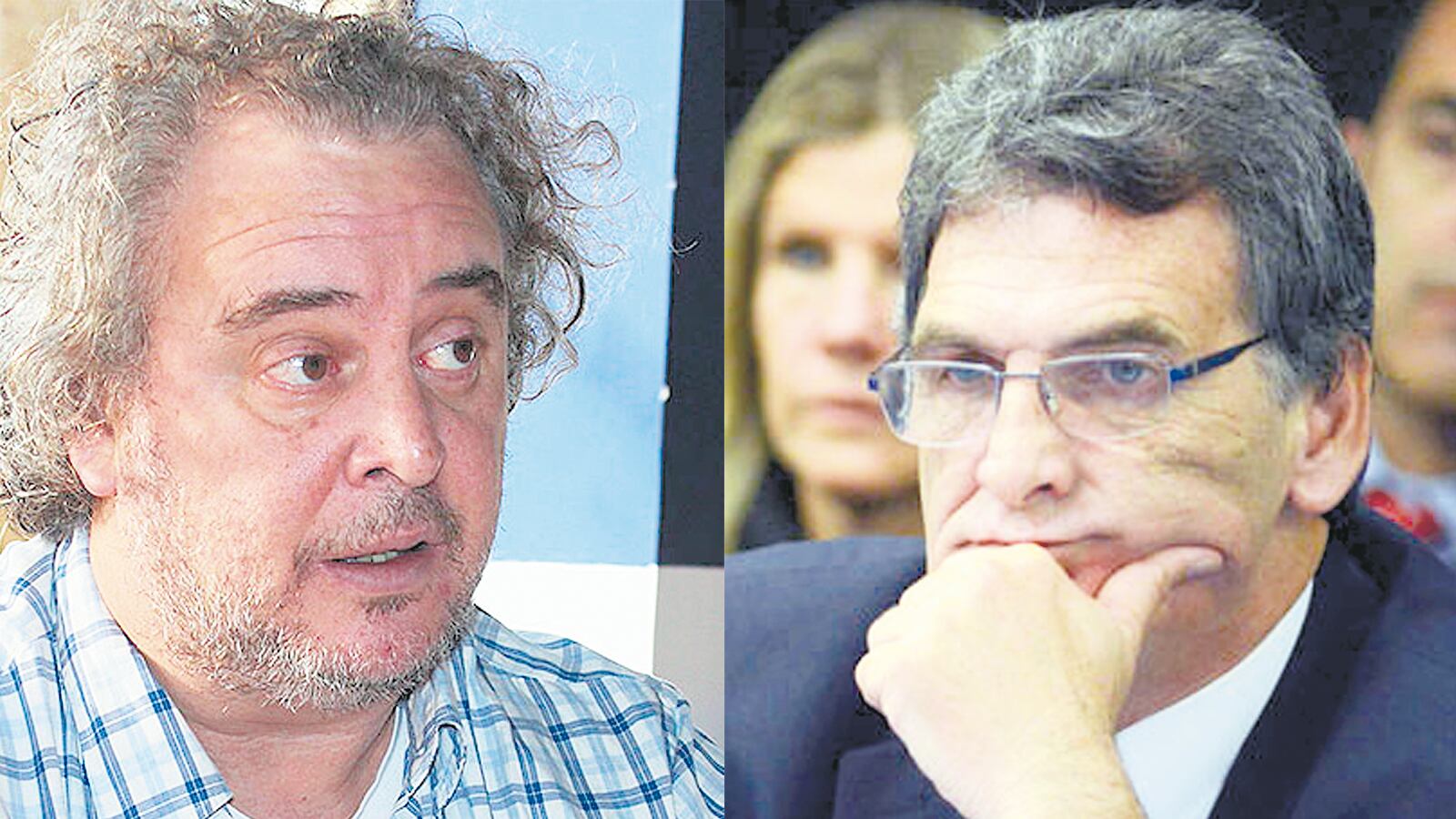 El titular del EAAF, Luis Fondebrider, y el secretario de Derechos Humanos, Claudio Avruj.
