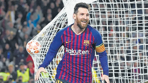 Messi, pura alegría en el Camp Nou, donde Barcelona apabulló al Liverpool.