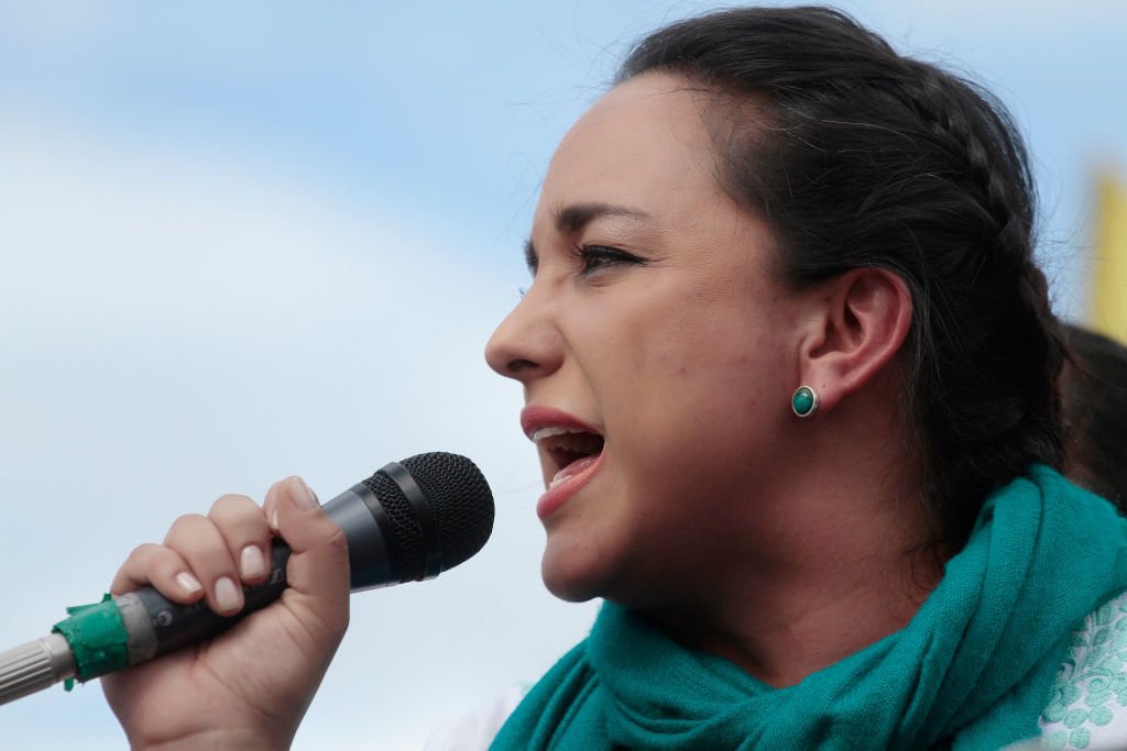  La ex Presidenta de la Asamblea Nacional, Gabriela Rivadeneira, hoy refugiada en la Embajada de México