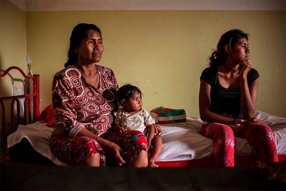 Tres generaciones de una misma familia wichí de Santa Victoria Este, Salta.