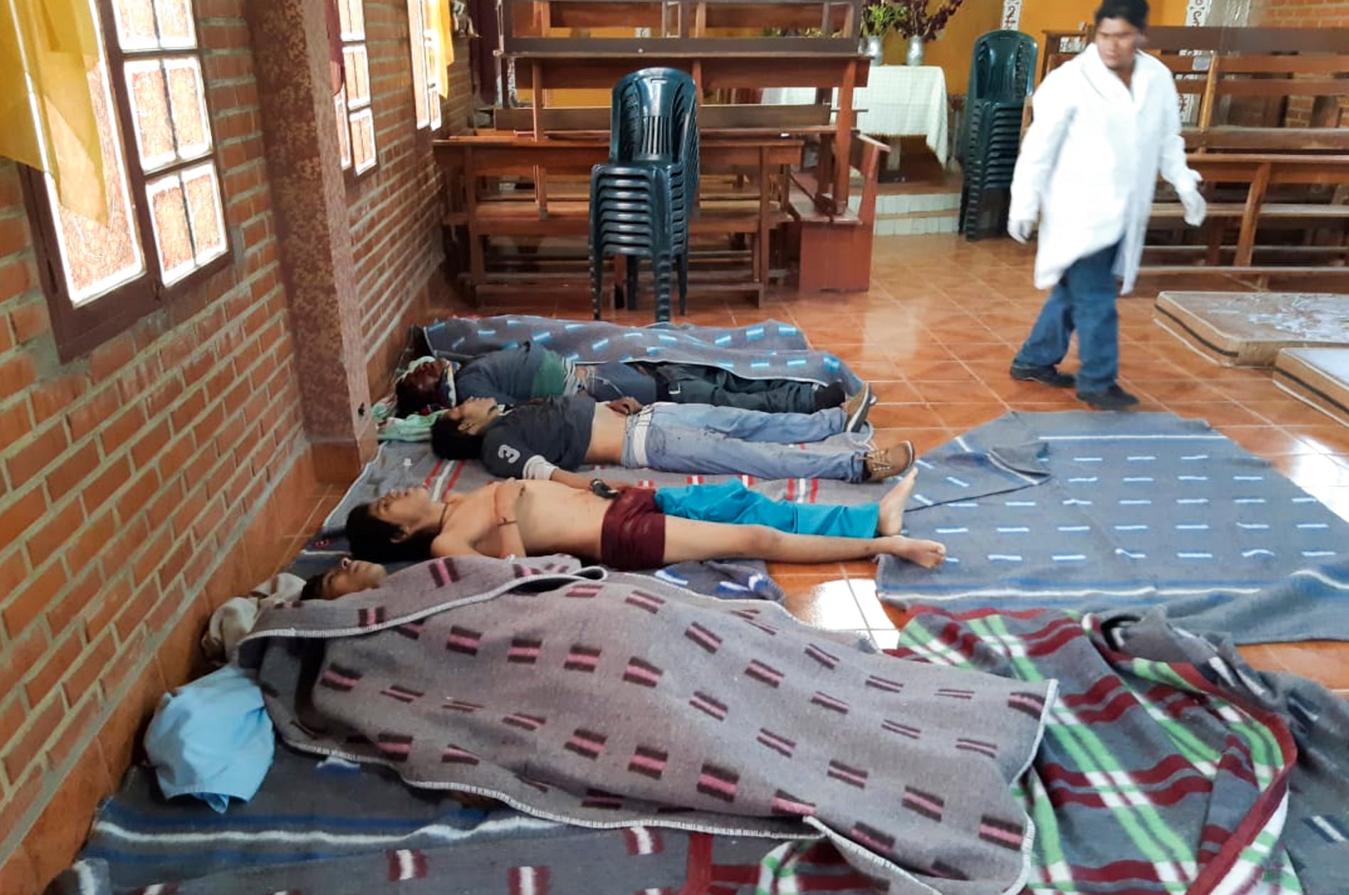 Los cinco muertos en el hospital de Sacaba.