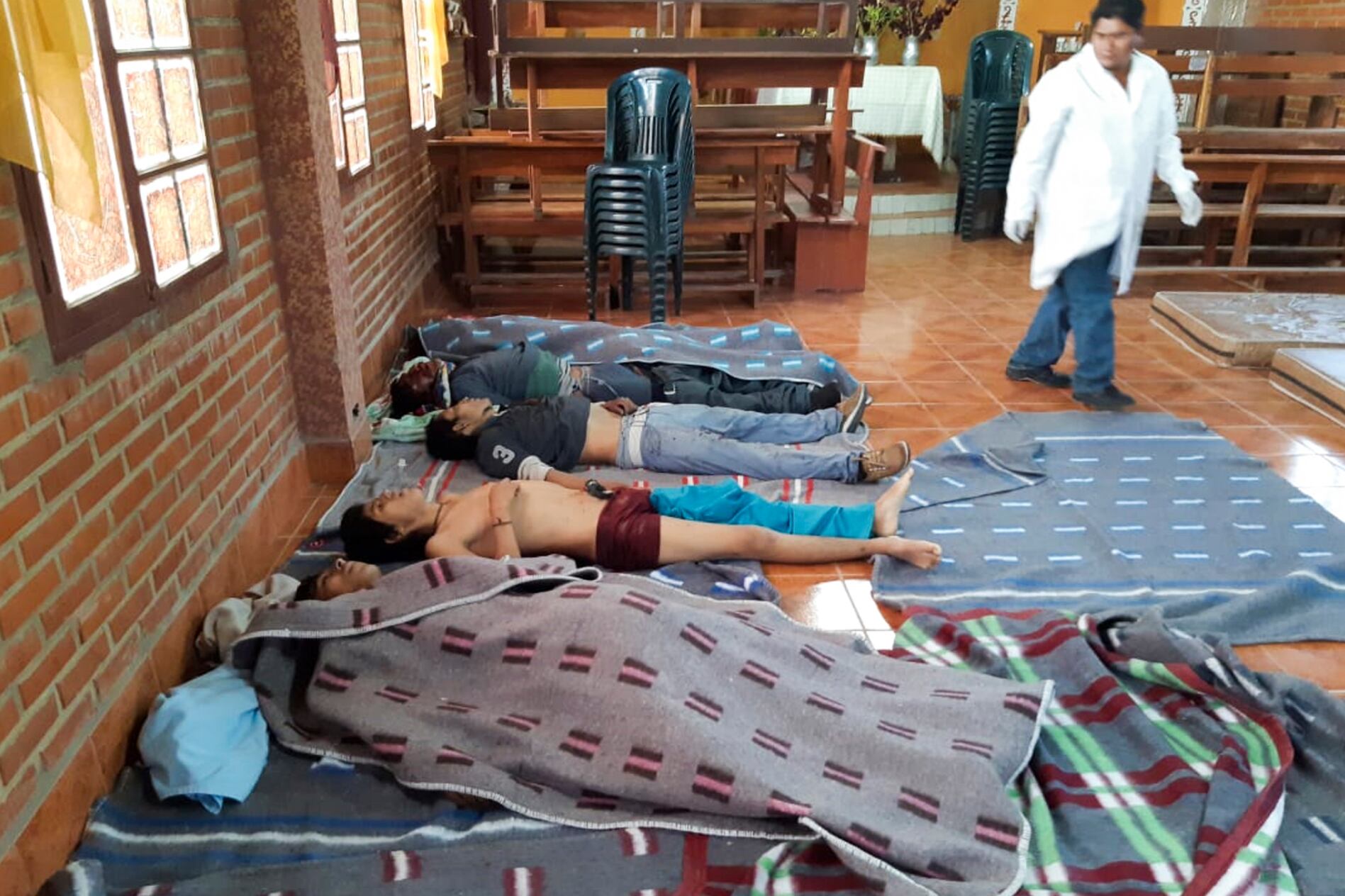 Los cinco muertos en el hospital de Sacaba.