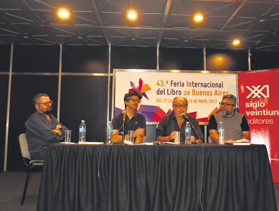 Martín Rodríguez, Carlos Díaz, Mario Wainfeld y Cristian Alarcón.