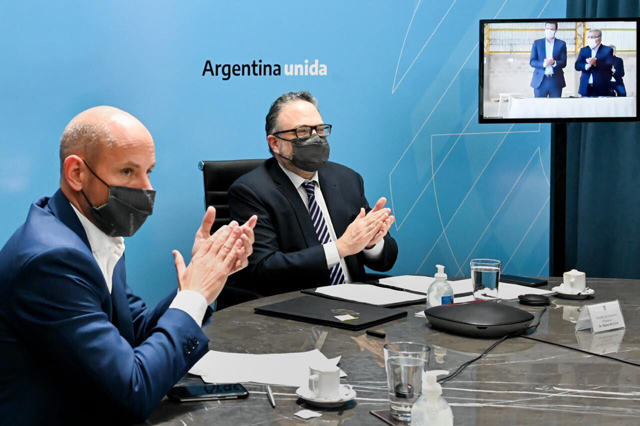 El ministro Kulfas participó de manera virtual de la inauguración de la fábrica. 