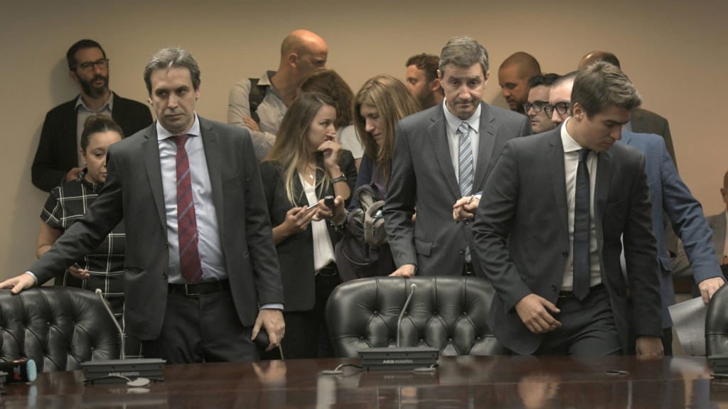 Alejo Ramos Padilla y Laureano Durán, durante las audiencias en el Consejo de la Magistratura.
