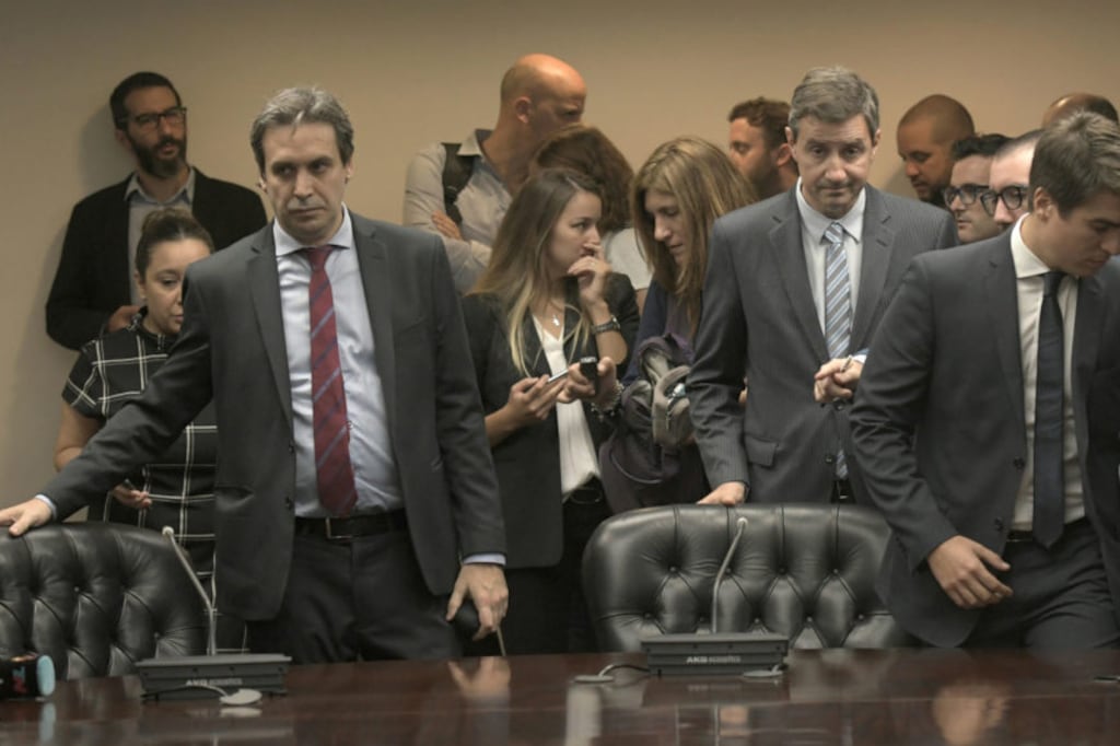 Alejo Ramos Padilla y Laureano Durán, durante las audiencias en el Consejo de la Magistratura.