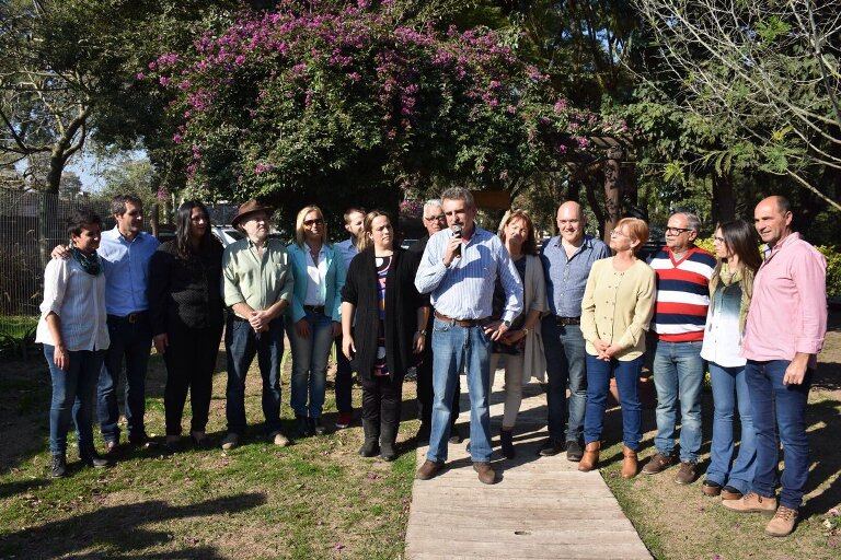 Rossi en la presentación de sus candidatos.