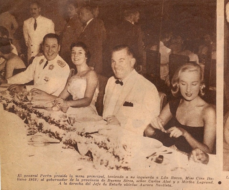 Mirtha Legrand con Juan Perón, en la única imagen que se conoce de ambos juntos.