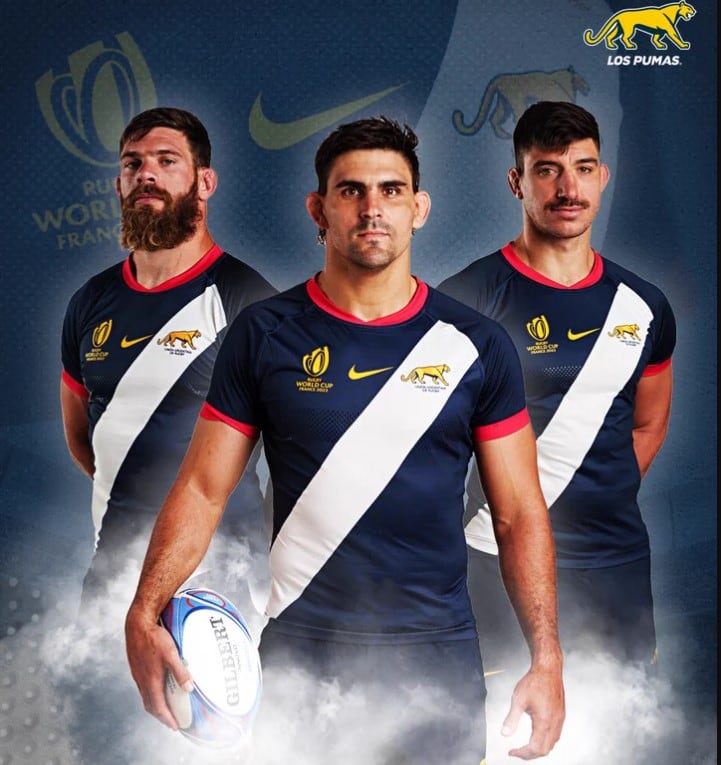 La casaca nueva de Los Pumas, como alternativa a la tradicional celeste y blanca. Iamgen: Los Pumas