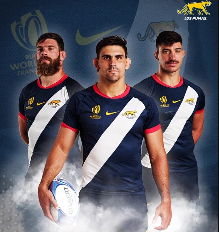 La casaca nueva de Los Pumas, como alternativa a la tradicional celeste y blanca. Iamgen: Los Pumas