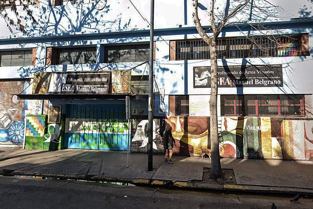 La Escuela Manuel Belgrano, que fue escenario de una de las tomas pacíficas estudiantiles.
