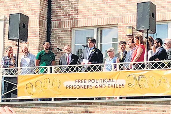 El acto en la Casa de la República de Waterloo, Bélgica.