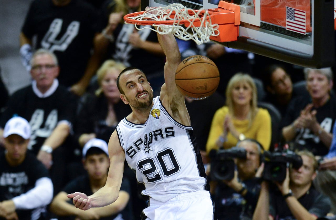 Ginóbili brilló en San Antonio Spurs. 