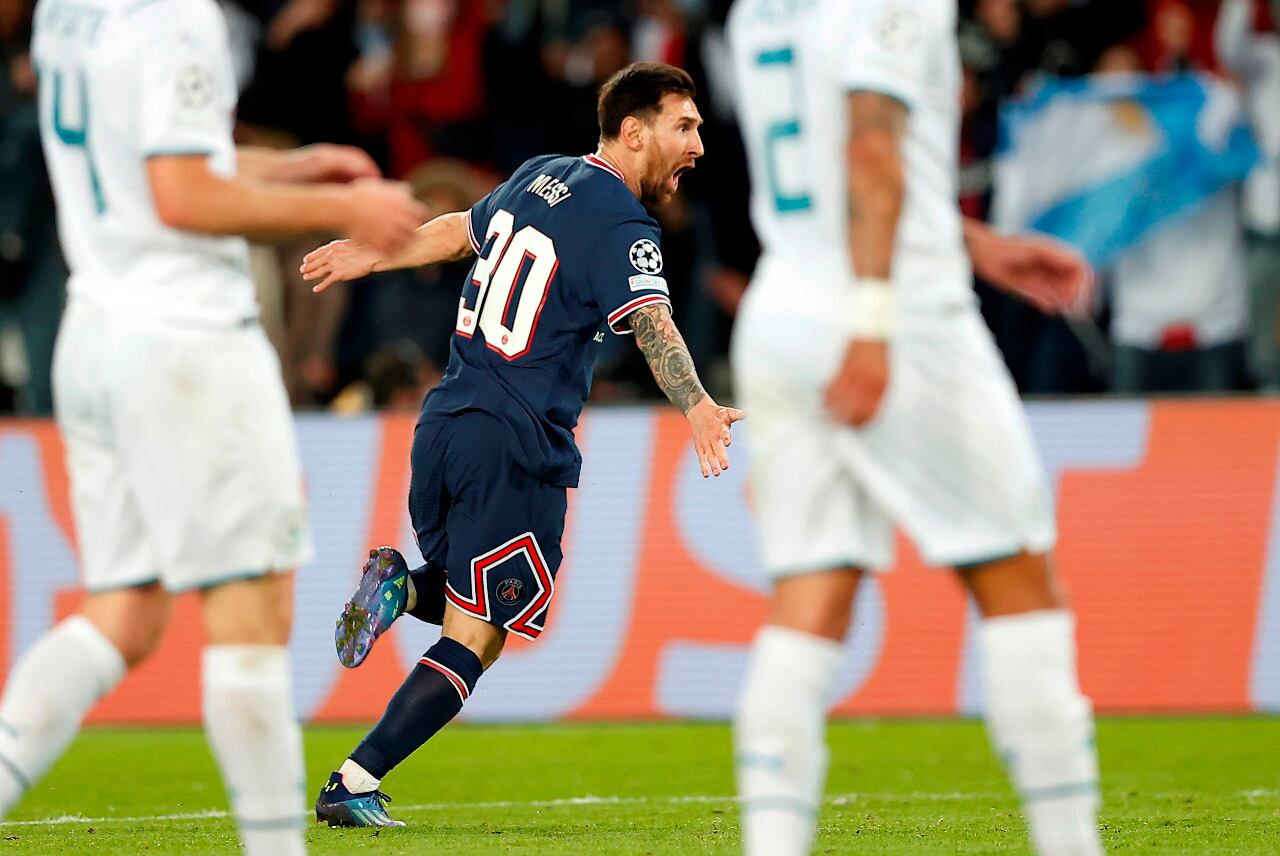 El argentino, a pura alegría en el festejo de su gol