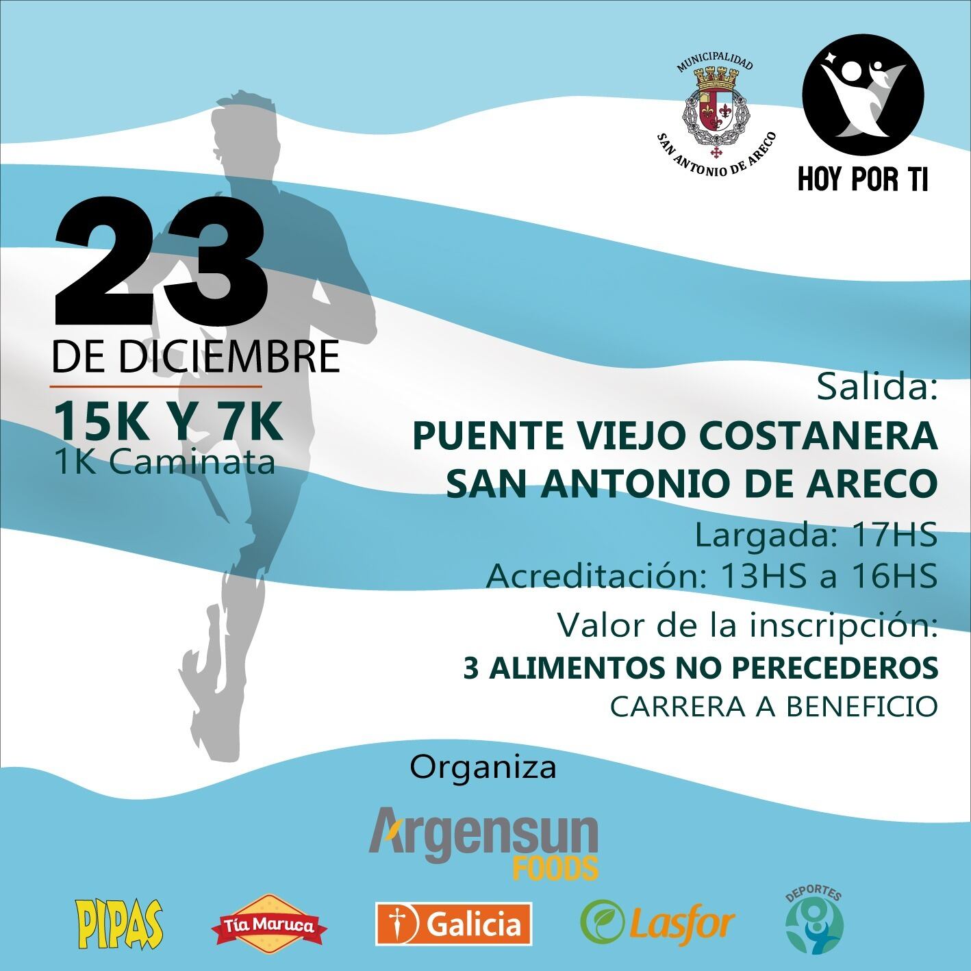 El sábado 23 se hará la carrera.