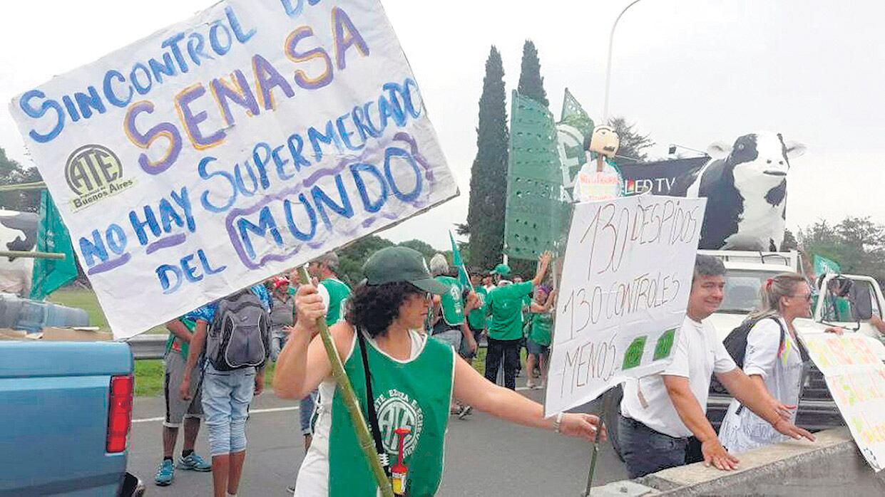 La “jornada provincial de lucha” fue motorizada por ATE “contra el ajuste de Macri y Vidal”.