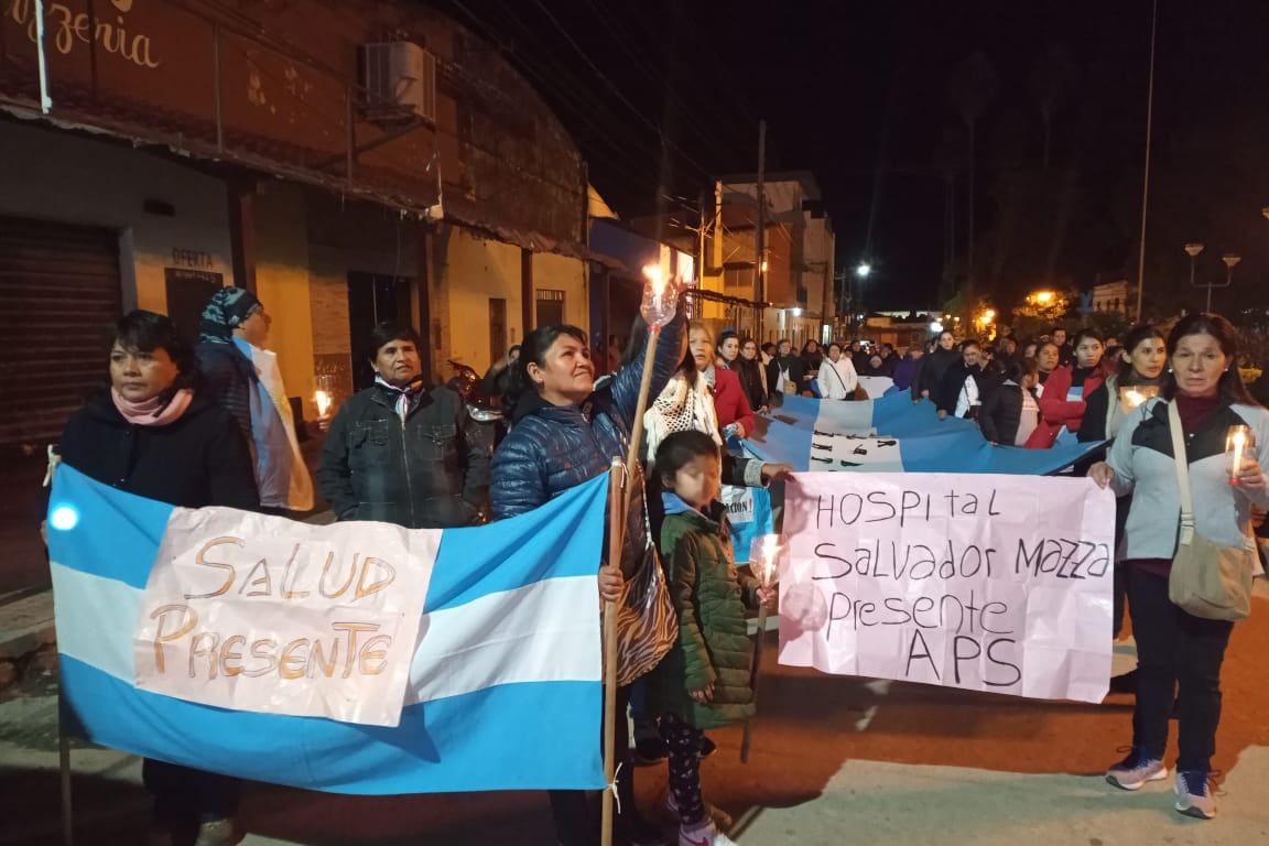 Ayer hubo marchas de trabajadores de la salud.