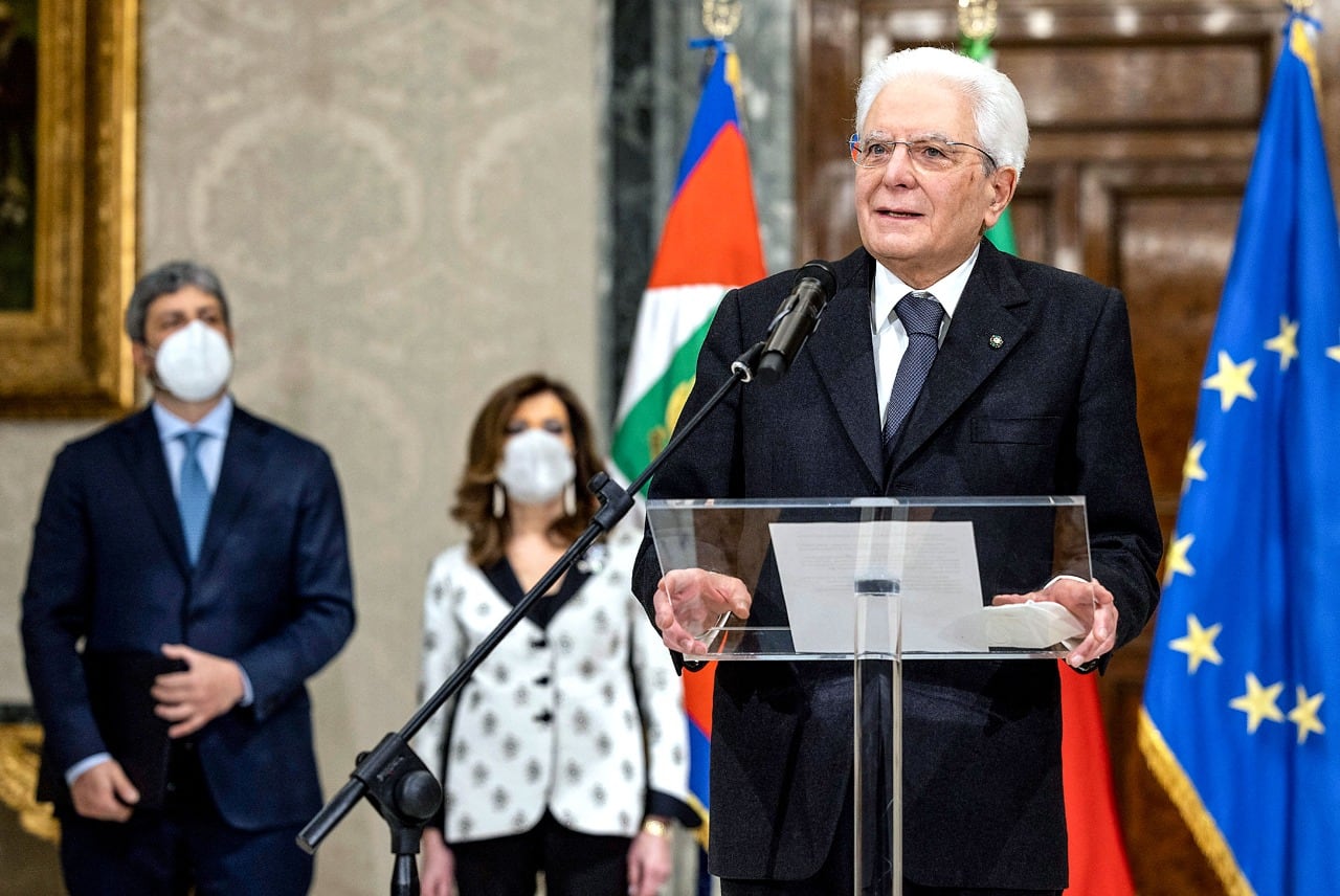 Matarella agradeió a las distintas fuerzas políticas por el apoyo recibido.