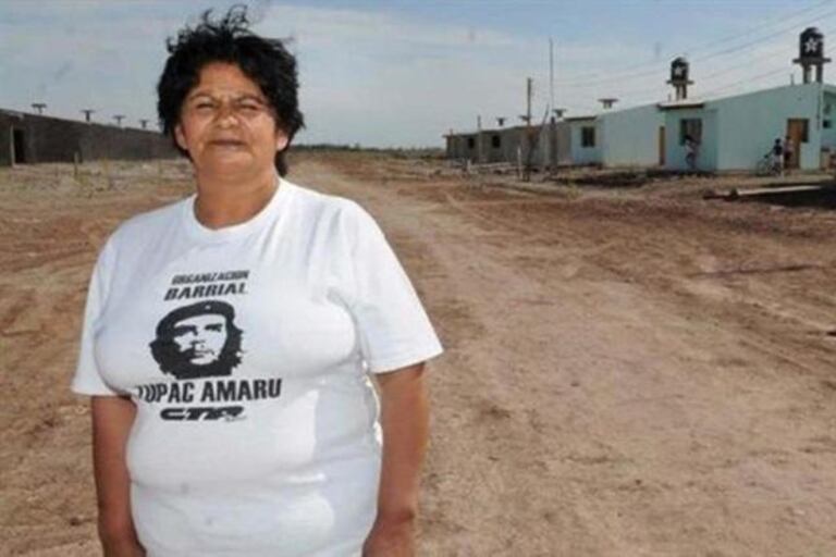 Nélida Rojas, líder de la Tupac Amaru detenida en Mendoza.