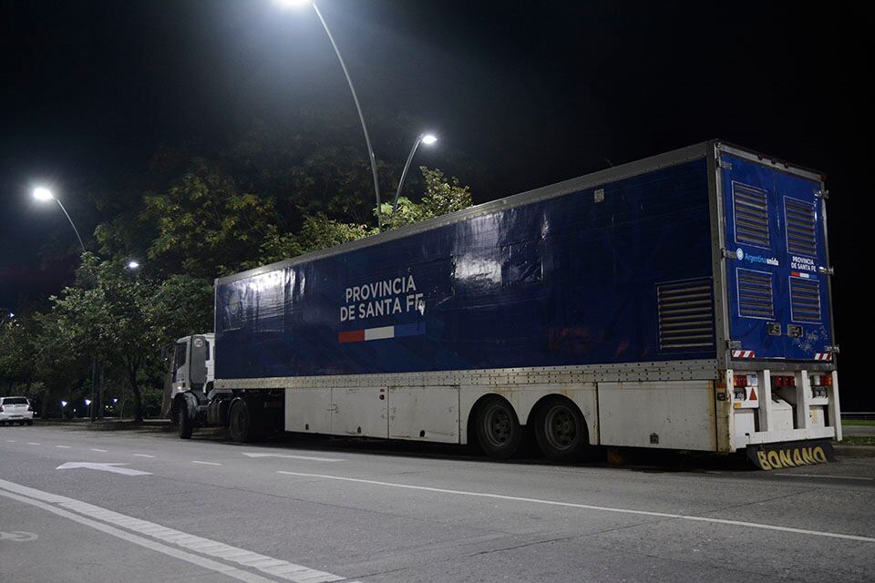 El camión sanitario que trabajará en el punto fijo de Oroño y el río.