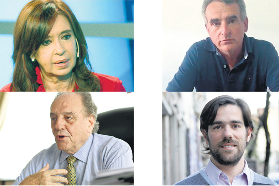 Cristina Kirchner, Agustín Rossi, Carlos Heller y Nicolás Del Caño, críticos con los anuncios presidenciales.