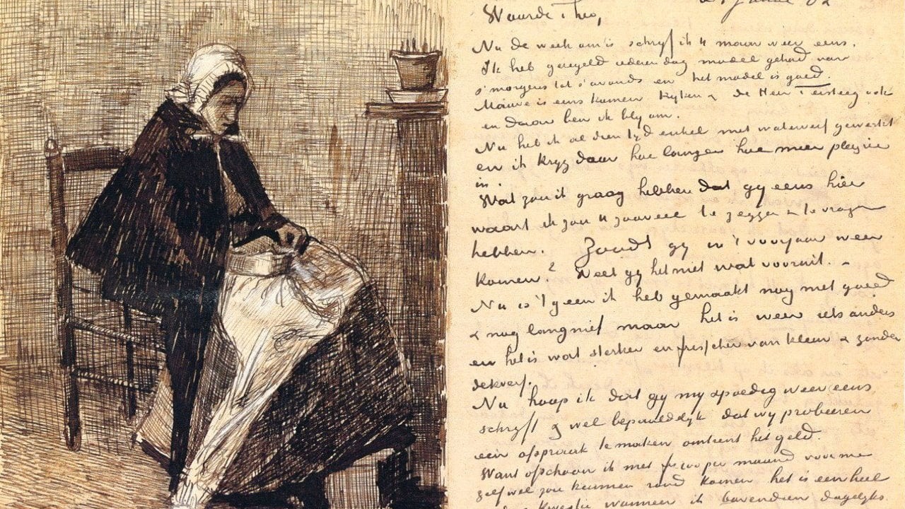 Fragmento de una carta de Van Gogh a su hermano Theo