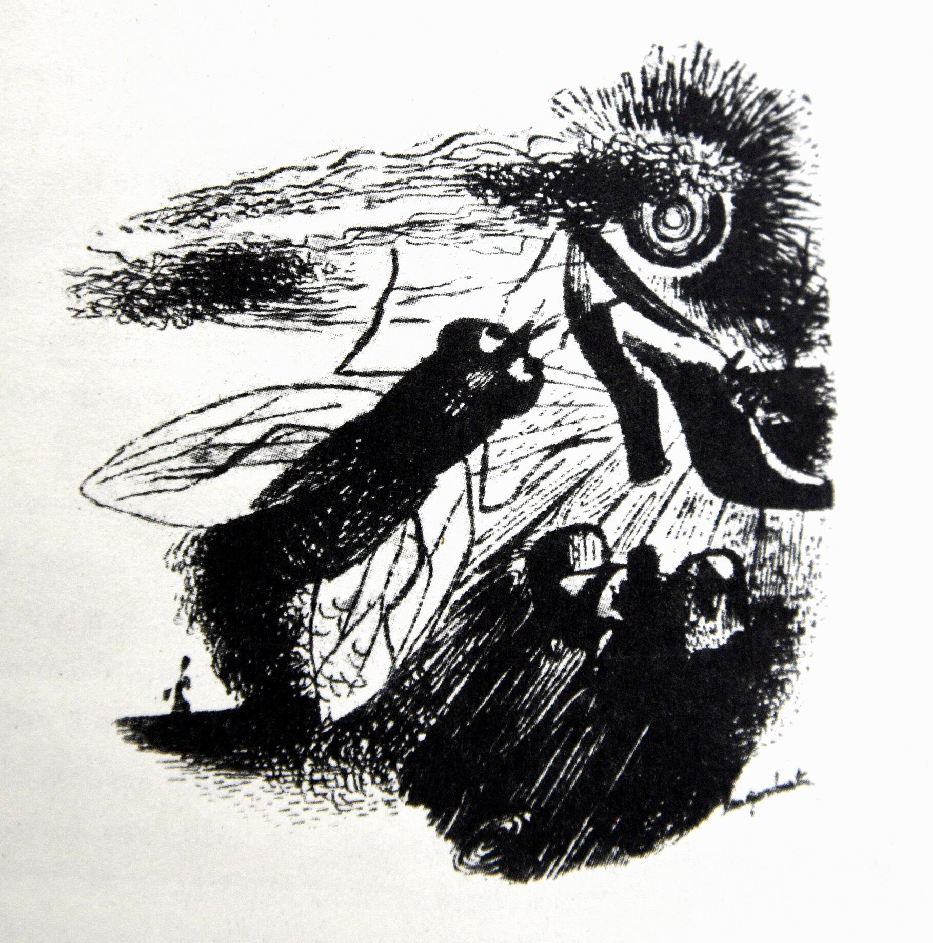 Un dibujo de su amigo Leónidas Gambartes.