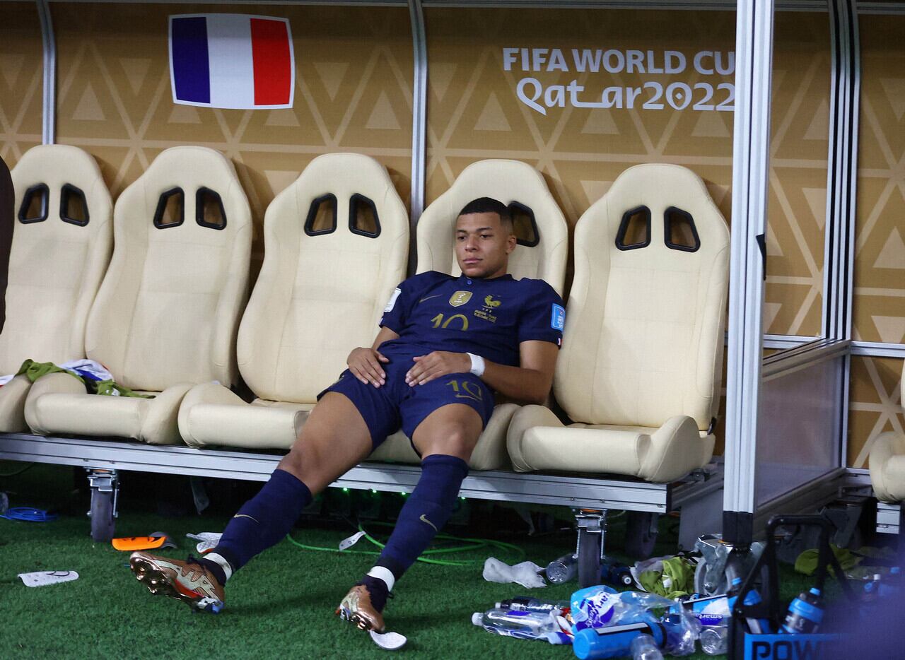 Kylian Mbappé tras perder la final del Mundial.