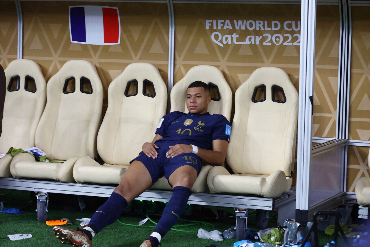 Kylian Mbappé tras perder la final del Mundial.