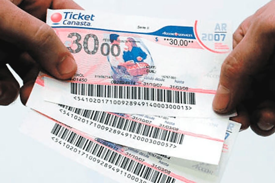 Un millón y medio de personas llegó a cobrar con tickets canasta en la Argentina.