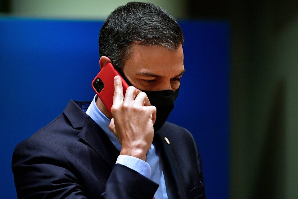 Pedro Sánchez, presidente del Gobierno de España, espiado con el Pegasus.