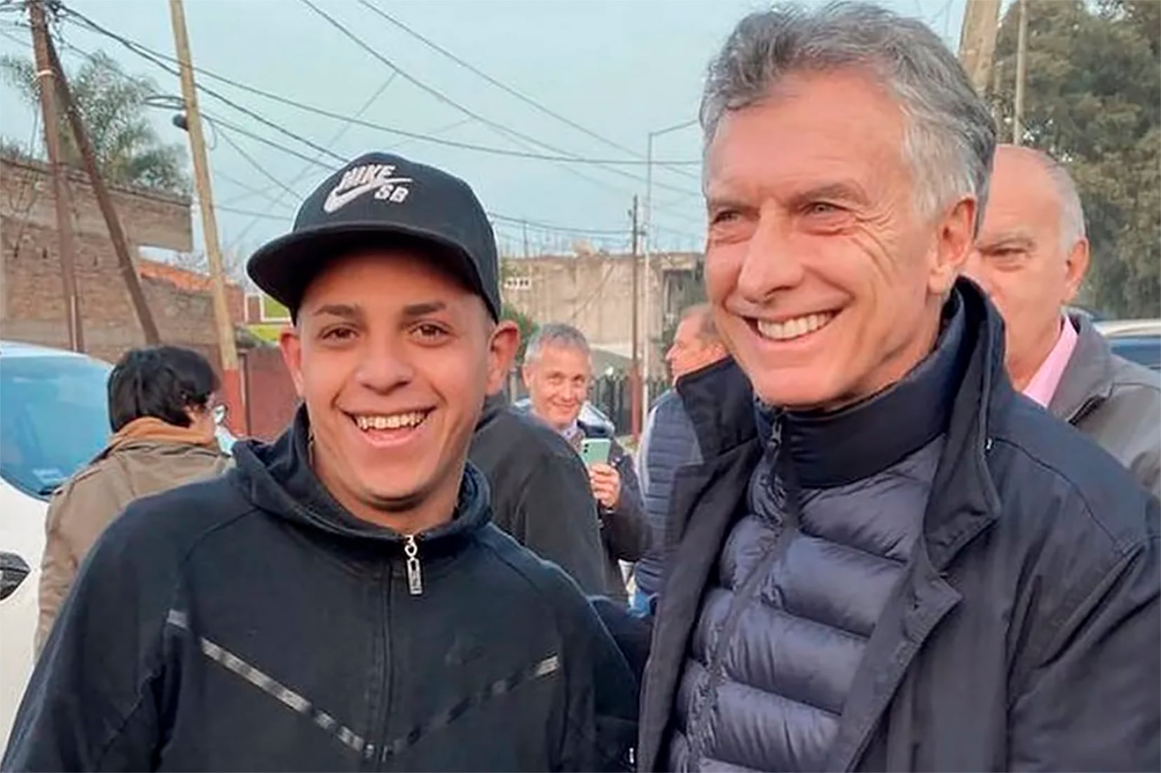 Mauricio Macri, la semana pasada, en una recorrida por Lanús.