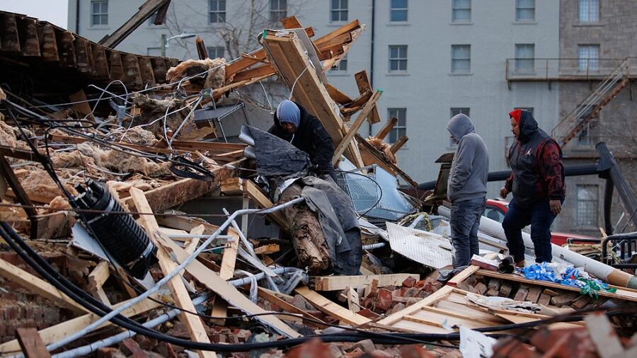 Los tornados que azotaron al país tuvieron su epicentro en el Estado de Kentucky, donde se registraron al menos 70 muertos.