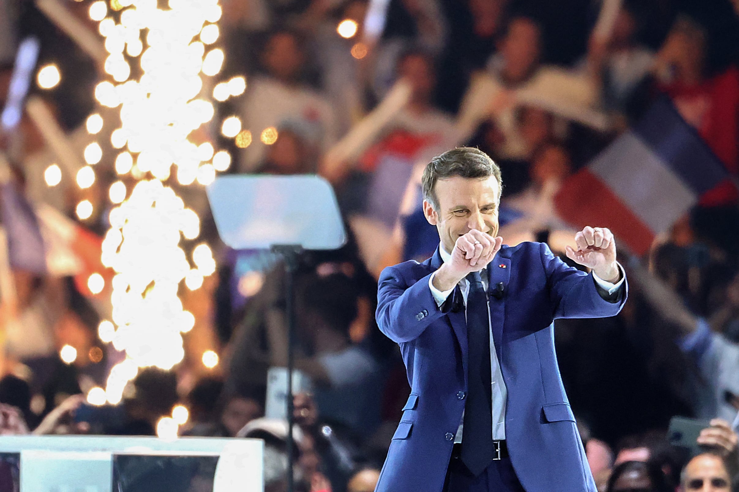 Presidente Macron, número puesto para la segunda vuelta.