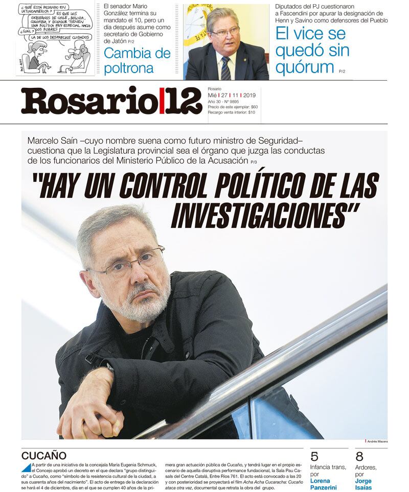 HAY UN CONTROL POLITICO DE LAS INVESTIGACIONES - 26/11/2019