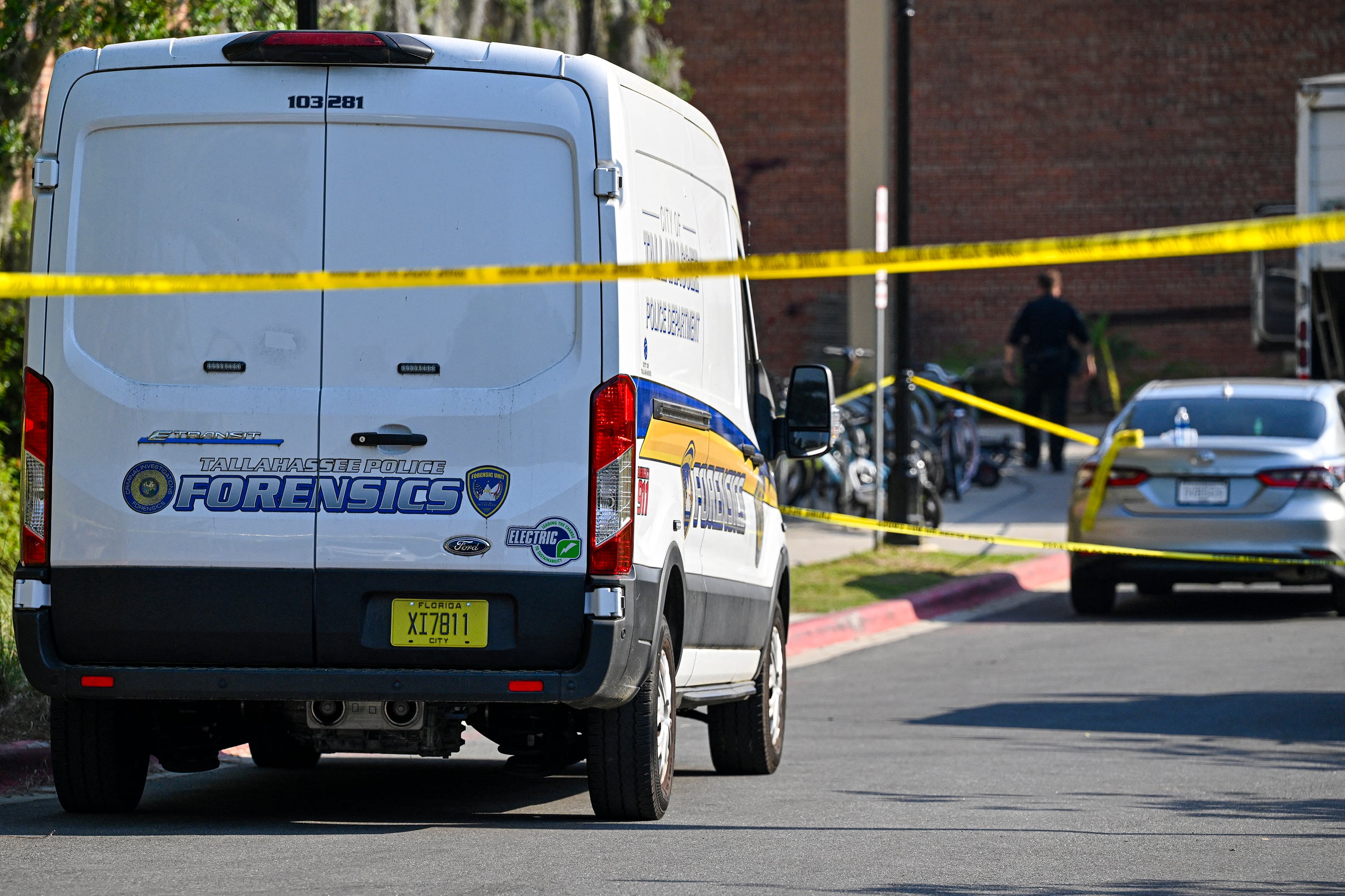 La zona del ataque, vallada por las autoridades. 