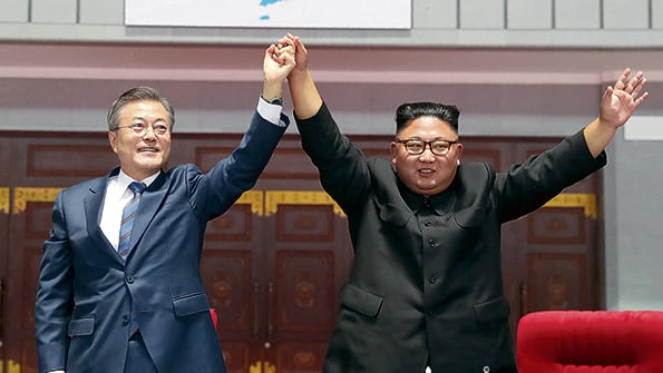 Moon y Kim se mostraron conformes con los acuerdos alcanzados durante su cumbre en Pyongyang.